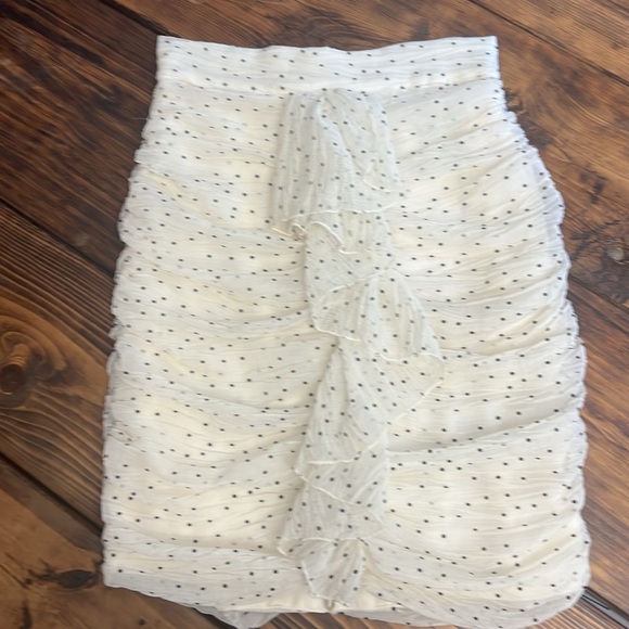 Sabina Musayev Fiora Skirt. Ivory with black polka dots. Small and Large. NWT. - Picture 1 of 10